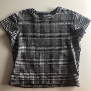 Checkered cropped tee